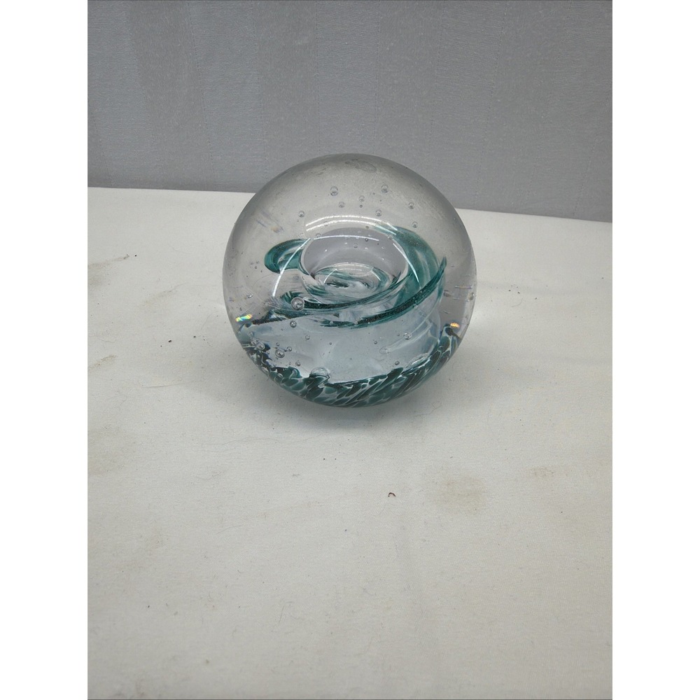 SELKIRK Glass Scotland STAR‎ WATCH Paperweight, Signed & Dated 2003
